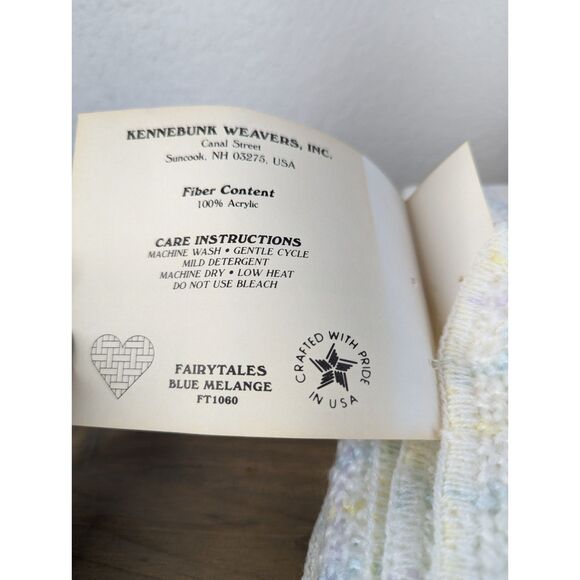 NWT Vintage Kennebunk Weavers Gender Neutral Melange Baby Blanket FT1060 - Picture 7 of 7